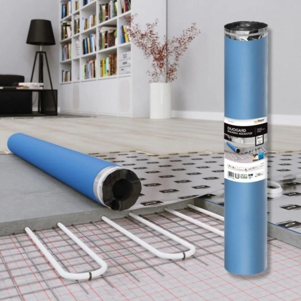 Sous-couche  chauffage au sol Ewifoam Duogard Maxima Aquastop sol stratifié 2mm – 10m²