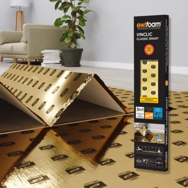 Sous-couche  chauffage au sol Ewifoam Vinclic Classic Smart sol PVC 1.5mm – 10m²