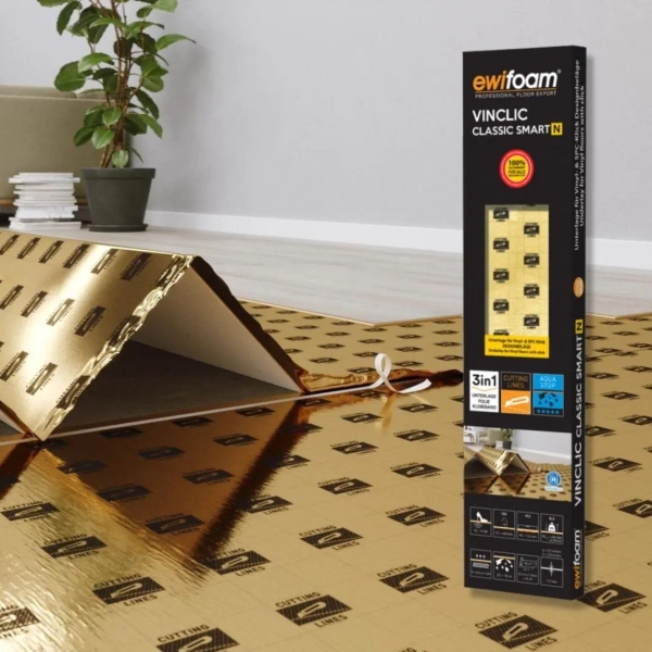 Sous-couche  chauffage au sol Ewifoam Vinclic Classic Smart N sol PVC 1.5mm – 10m²