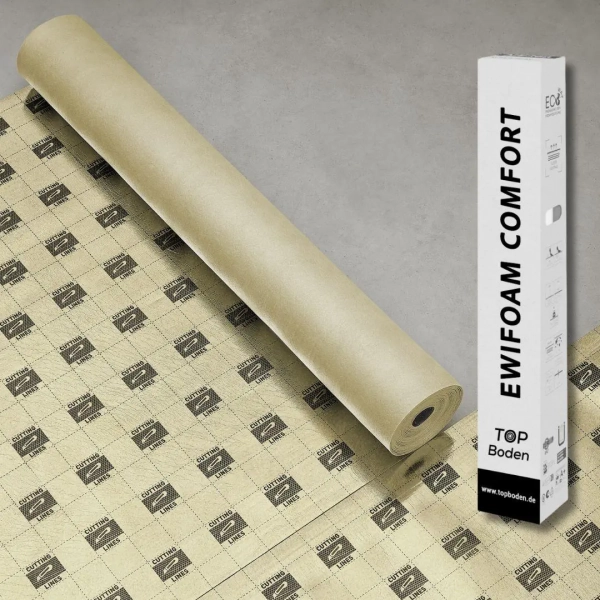 Sous-couche acoustique chauffage au sol EWI COMFORT pour sol PVC 2mm – 8m²