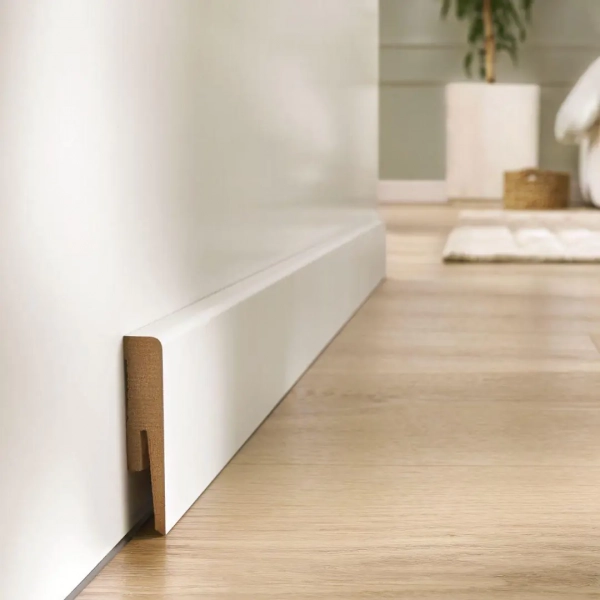 Plinthe MDF à peindre Arbiton PAINT IT – blanc MP0801 – H. 8 x L. 242 x ép. 15 mm