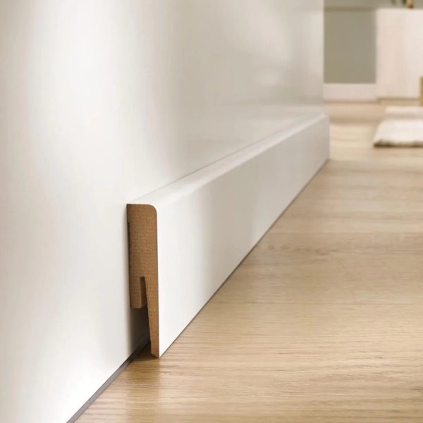 Plinthe MDF à peindre Arbiton PAINT IT – blanc MP0801 – H. 8 x L. 242 x ép. 15 mm