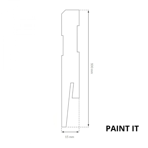 Plinthe MDF à peindre Arbiton PAINT IT – blanc MP1002 – H. 10 x L. 242 x ép. 15 mm