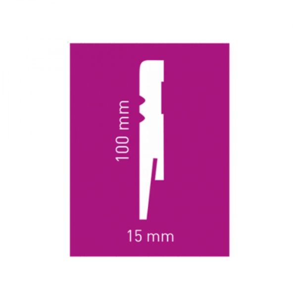 Plinthe MDF à peindre Arbiton PAINT IT – blanc MP1005 – H. 10 x L. 242 x ép. 15 mm