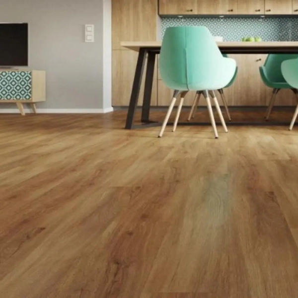 Lame PVC clipsable décor chêne naturel Afirmax BiClick - 18 x 122 cm - Chêne Jersey