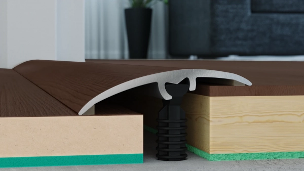 Barre de seuil de rattrapage de niveau et de dilatation large Arbiton CS37 – décor Chêne de Tasmanie (CS49), 93 cm x 37 mm