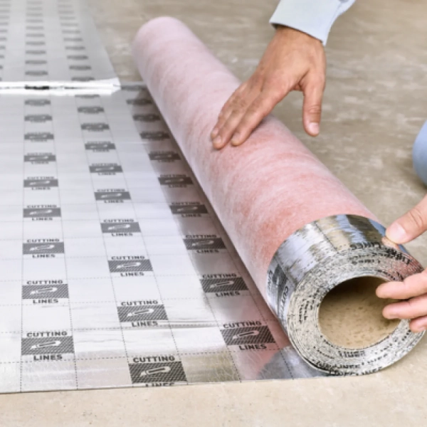 Sous-couche chauffage au sol Arbiton Multiprotec 1000 3en1 pour sol stratifié 1.5mm – 8m²