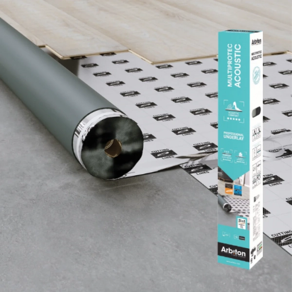 Sous-couche acoustique Arbiton Multiprotec Acoustic 3en1 pour sol stratifié 2mm – 8m²