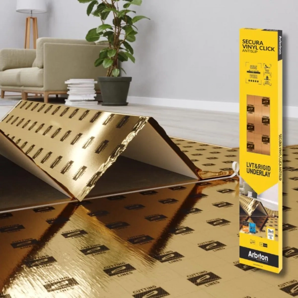 Sous-couche acoustique Arbiton Secura Vinyl Click Antislip pour sol PVC 1.5mm – 6,25m²