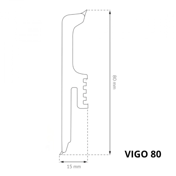 Plinthe PVC flexible Arbiton VIGO 60 – gris foncé 03 (RAL 7042) – H. 6 x L. 220 x ép. 15 mm