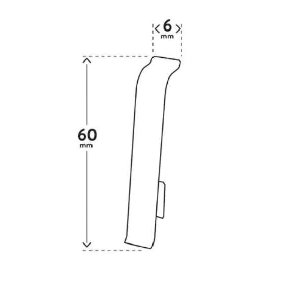Lot de 2 jonctions de plinthe Arbiton VIGO 60 – Chêne Monument 158