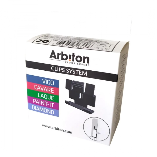 Lot de 20 clips pour plinthe Arbiton – compatibles VIGO / TORE / PAINT IT