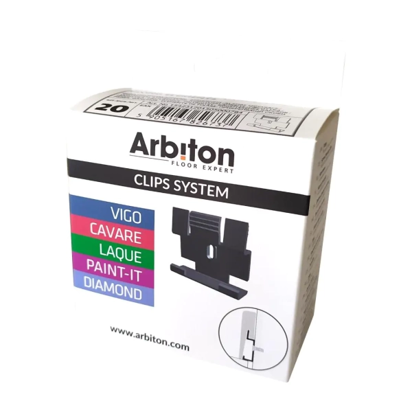 Lot de 20 clips pour plinthe Arbiton – compatibles VIGO / TORE / PAINT IT