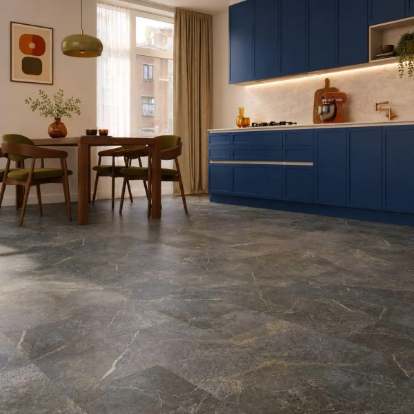 Dalle PVC clipsable effet marbre Afirmax BiClick XXL Stone - Grey Carrara - 91,4 x 45,7 cm