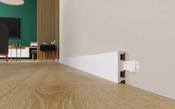 Plinthe flexible blanche Arbiton STIQ XL – STX 610 – H. 6 x L. 220 x ép. 15 mm