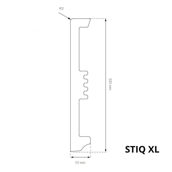 Plinthe flexible blanche Arbiton STIQ XL – STX 110 – H. 10 x L. 220 x ép. 14 mm