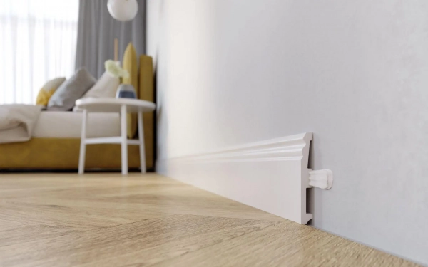 Plinthe moulurée Arbiton STIQ XL – blanc STX 120 – H. 10 x L. 220 x ép. 14 mm