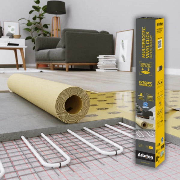 Sous-couche ultra résistante Arbiton Multiprotec Vinyl Click Super Hardlay pour sol PVC 1.1mm – 9m²
