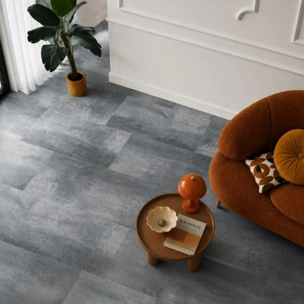 Dalle PVC clipsable effec béton TopBoden - Grey Sandy - 61 x 30,5 cm