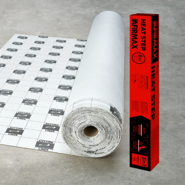 Sous-couche chauffage au sol Afirmax Heat Step 3en1 pour sol stratifié 2mm – 6m²