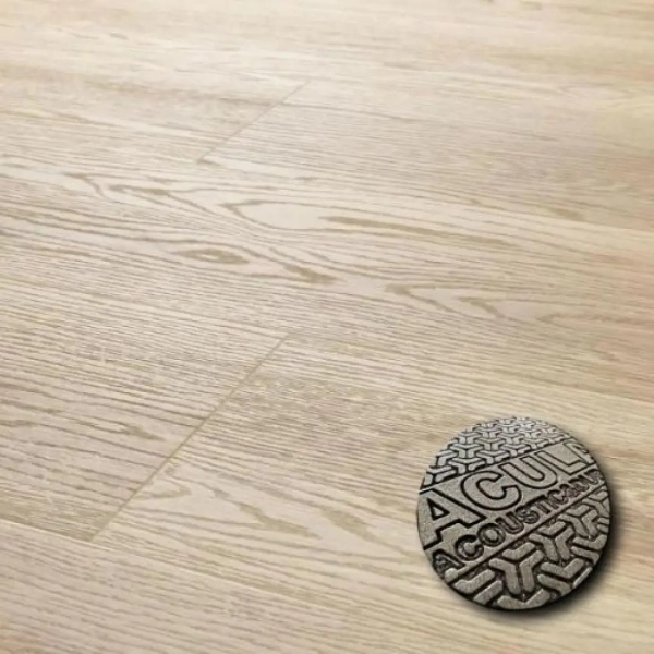 Lame PVC clipsable avec sous-couche intégrée Arbiton Woodric Acoustic - 22,9 x 122 cm - Chêne Roseville