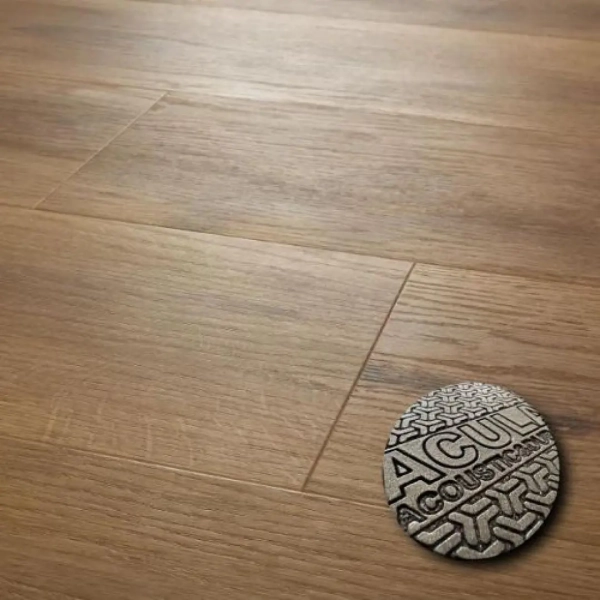 Lame PVC clipsable avec sous-couche intégrée Arbiton Amaron Wood Acoustic - 22,9 x 151,1 cm - Chêne Georgetown