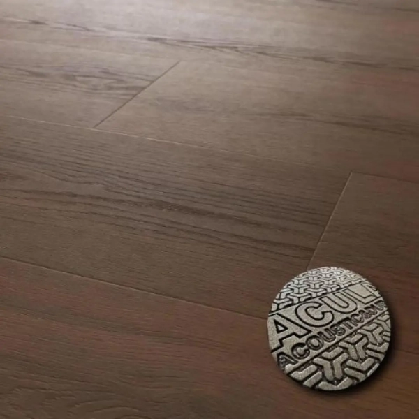 Lame PVC clipsable avec sous-couche intégrée Arbiton Amaron Wood Acoustic - 22,9 x 151,1 cm - Chêne Montana