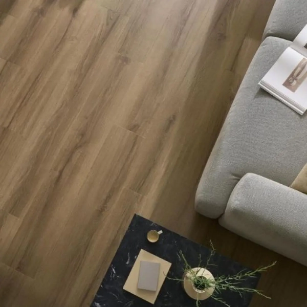 Lame PVC clipsable avec sous-couche intégrée Arbiton Amaron Wood Acoustic - 22,9 x 151,1 cm - Chêne Rochester