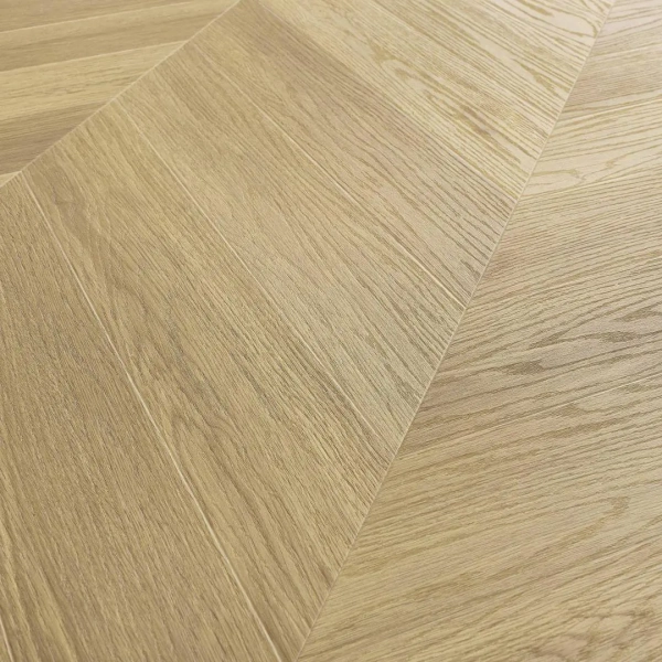 Lame PVC clipsable Point de Hongrie Arbiton Amaron Chevron - 12 x 60 cm - Chêne Menor