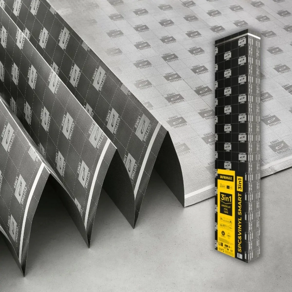 Sous-couche haute résistance Afirmax SPC & Vinyl Smart 3en1 pour sol PVC 1mm – 6,25m²