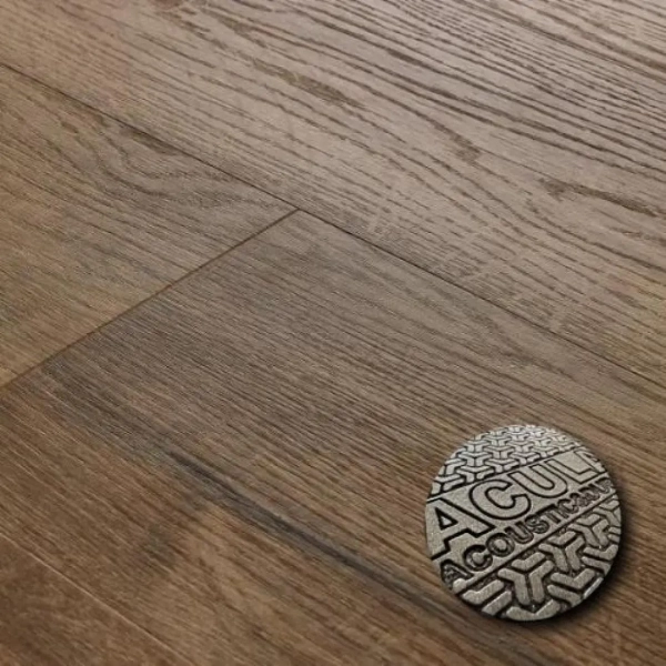 Lame PVC clipsable avec sous-couche intégrée Afirmax BiClick Acoustic - 18 x 122 cm - Chêne Cornwall