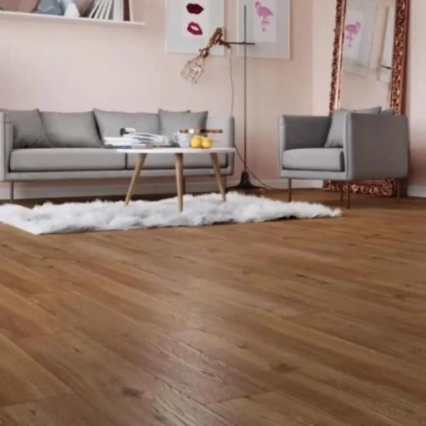 Lame PVC clipsable avec sous-couche intégrée Afirmax BiClick Acoustic - 18 x 122 cm - Chêne Rossport