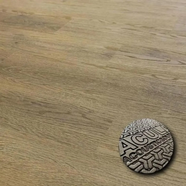 Lame PVC clipsable avec sous-couche intégrée Afirmax BiClick Acoustic - 18 x 122 cm - Chêne Majesty