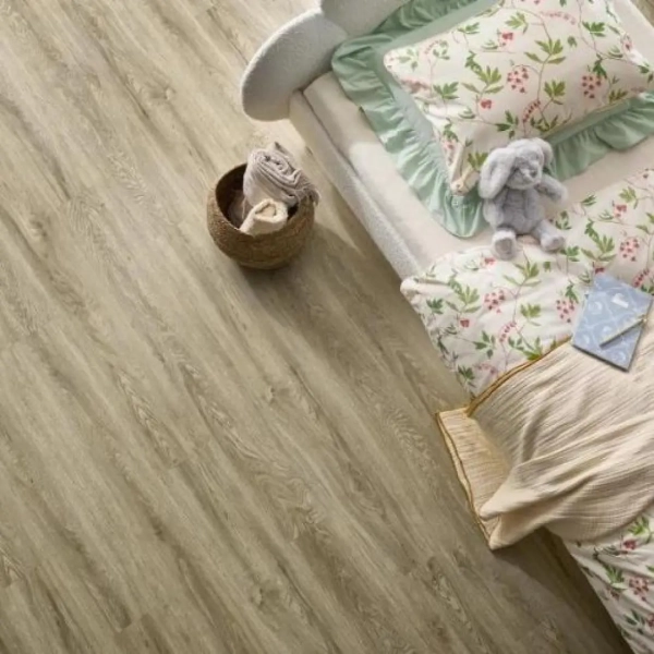 Lame PVC clipsable avec sous-couche intégrée Afirmax BiClick Acoustic - 18 x 122 cm - Chêne Fort