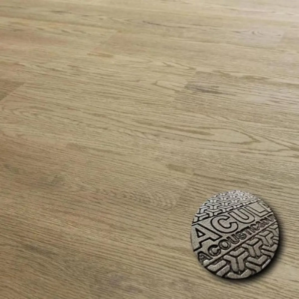 Lame PVC clipsable avec sous-couche intégrée Afirmax BiClick Acoustic - 18 x 122 cm - Chêne Noble