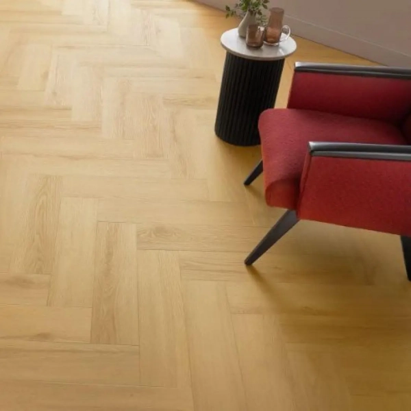 Lame PVC clipsable Bâton rompu effet bois Arbiton Amaron Herringbone EIR - 14,8 x 59,2 cm - Chêne Virgin