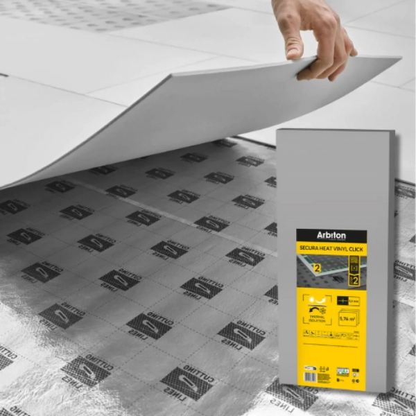 Sous-couche chauffage électrique au sol Arbiton Secura Heat Vinyl Click pour sol vinyle 5mm – 5,76m²