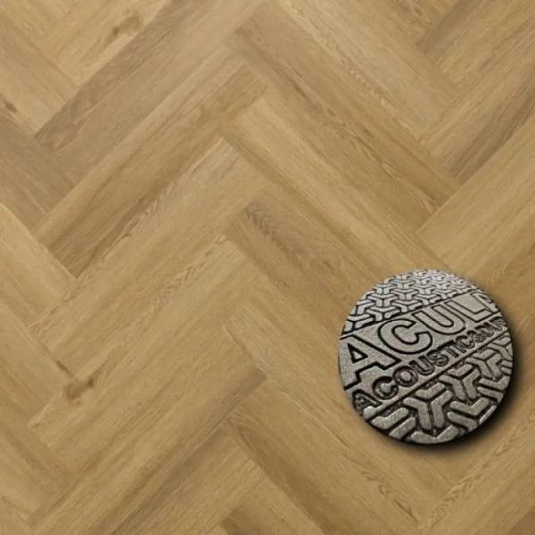 Lame PVC clipsable avec sous-couche Arbiton Amaron Herringbone  EIR Acoustic - 14,8 x 59,2 cm - Chêne Burbon 