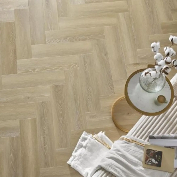 Lame PVC clipsable avec sous-couche Arbiton Amaron Herringbone  EIR Acoustic - 14,8 x 59,2 cm - Chêne Deventer