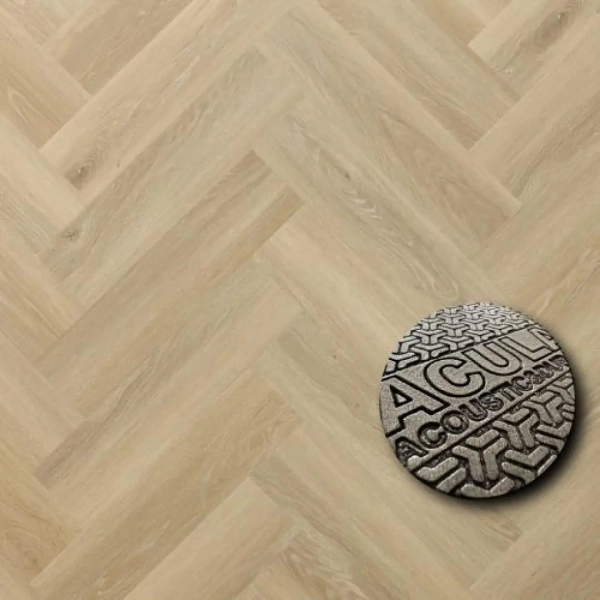 Lame PVC clipsable avec sous-couche Arbiton Amaron Herringbone  EIR Acoustic - 14,8 x 59,2 cm - Chêne Deventer