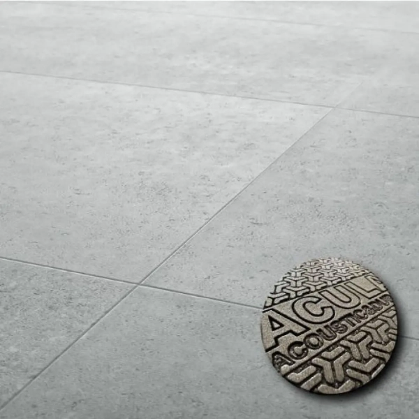 Dalle PVC clipsable avec sous-couche intégrée Arbiton Amaron Forma Acoustic - Ninaventura Silver - 91,4 x 45,7 cm