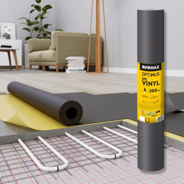 Sous-couche  chauffage au sol Afirmax Optimus SPC&VINYL sol PVC 1mm – 12.5m²