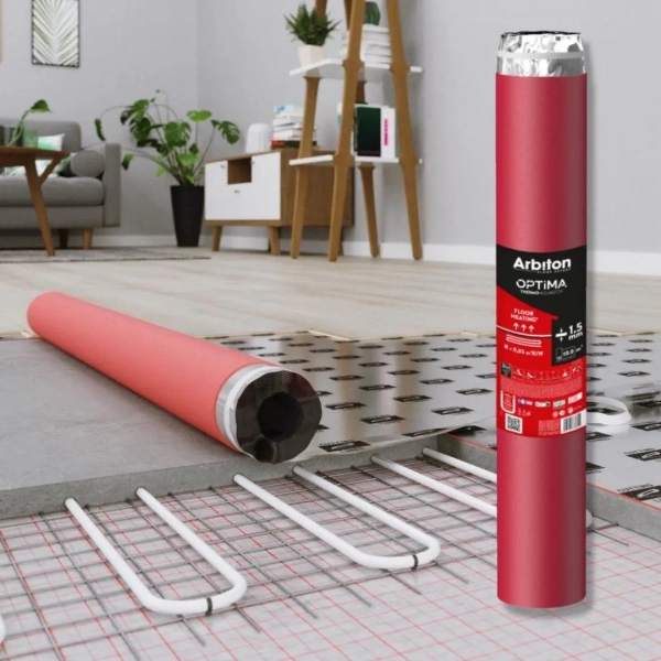 Sous-couche  chauffage au sol Arbiton Optima Thermo Aquastop sol stratifié 1.5mm – 10m²