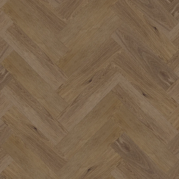 Lame PVC à coller Bâton rompu Arbiton Amaron Herringbone Dryback - 15,4 x 61,6 cm - Chêne Georgetown