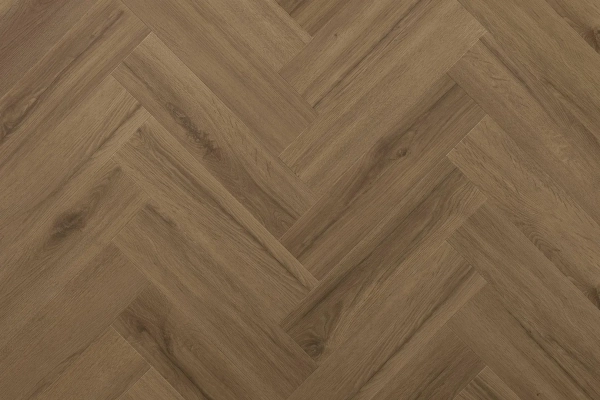 Lame PVC à coller Bâton rompu Arbiton Amaron Herringbone Dryback - 15,4 x 61,6 cm - Chêne Rochester