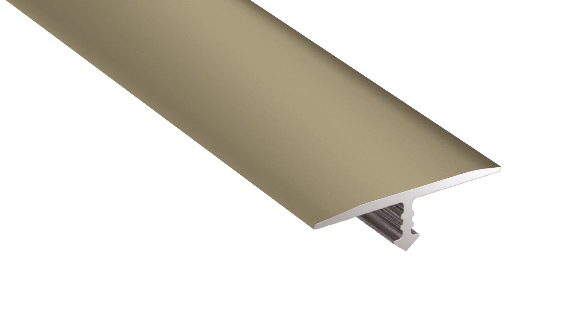 Barre de seuil adhésive Arbiton CS22 en aluminium – titane (A3), 186 cm x 22 mm