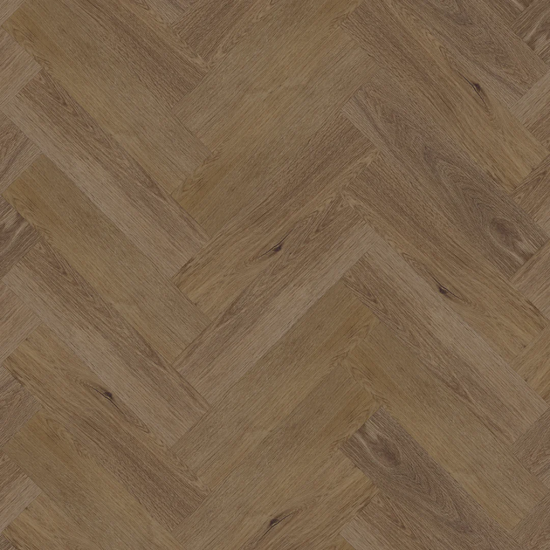 Lame PVC à coller Bâton rompu Arbiton Amaron Herringbone Dryback - 15,4 x 61,6 cm - Chêne Georgetown
