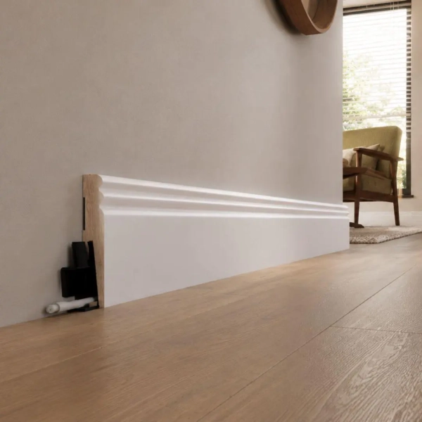 Plinthe MDF à peindre Arbiton PAINT IT – blanc MP0802 – H. 8 x L. 242 x ép. 15 mm