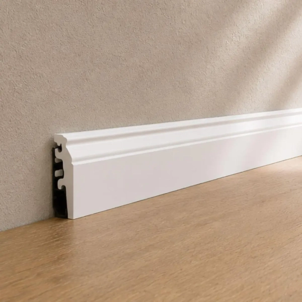 Plinthe moulurée Arbiton VEGA – blanc P0830 – H. 8 x L. 240 x ép. 20 mm
