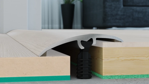 Barre de seuil de rattrapage de niveau et de dilatation large Arbiton CS37 – décor Chêne Neigeux (CS25), 93 cm x 37 mm